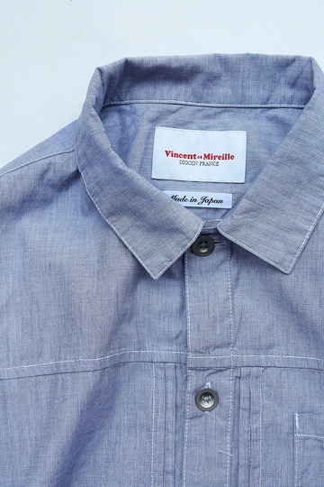 Vincent et Mireille G Shirt Yarn Dyed Broad End on End (2)