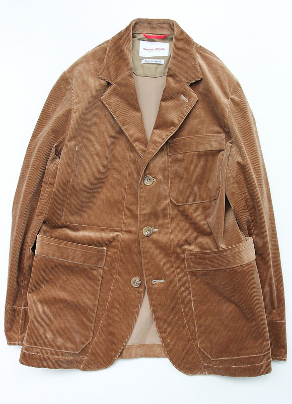 Vincent et Mireille Coverall Jacket Corduroy Stretch BEIGE