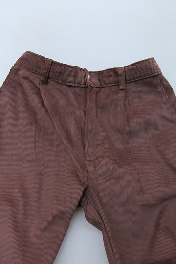 Au Vrai Chic BRITAIN ”Corduroy Work Toursers L BROWN”