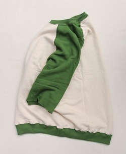 JE MORGAN ”Yawa Ami Raglan Sweat NAT GREEN”231214 (4)