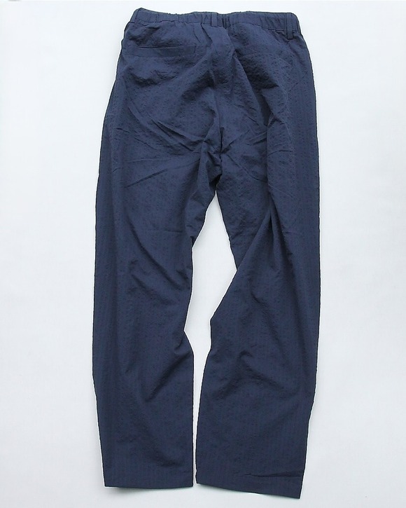 GYMMASTER ” UL Seersucker Tuck Pants NAVY” 260513 (5)