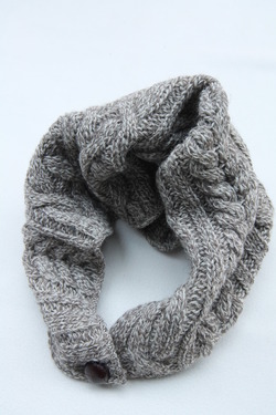 Dulyn Knitwear Snood Aran GREY TWEED