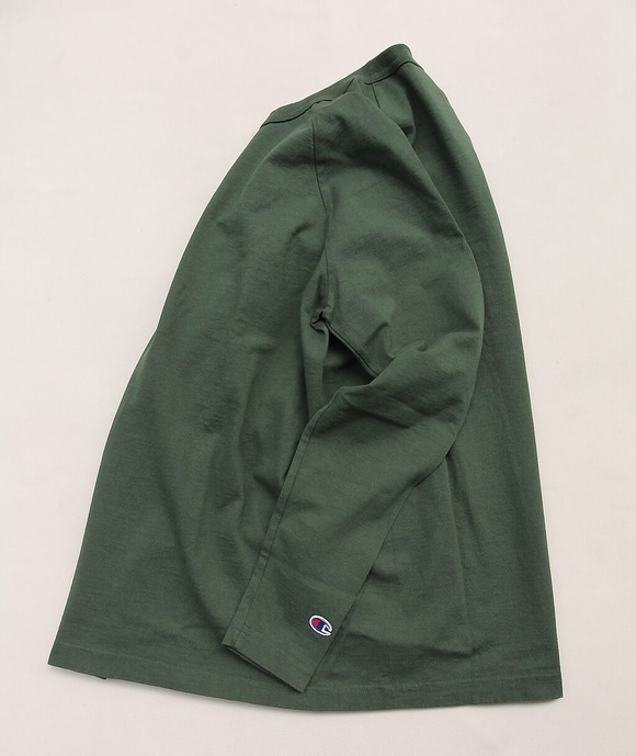 CHAMPION ”T1011 Raglan Long Sleeve Tee MOSS GREEN”2310034