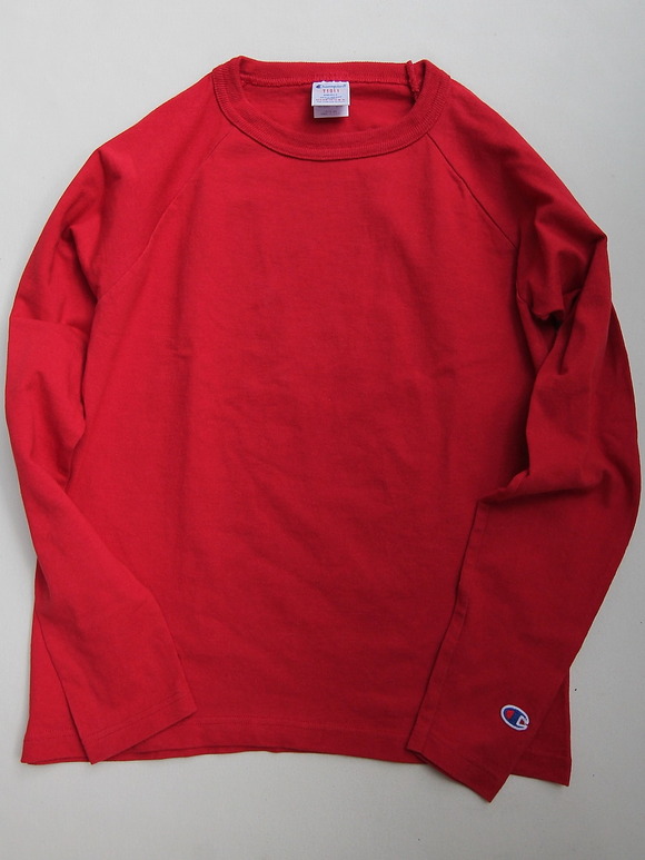 Champion T1011 Raglan Long Sleave Tee RED