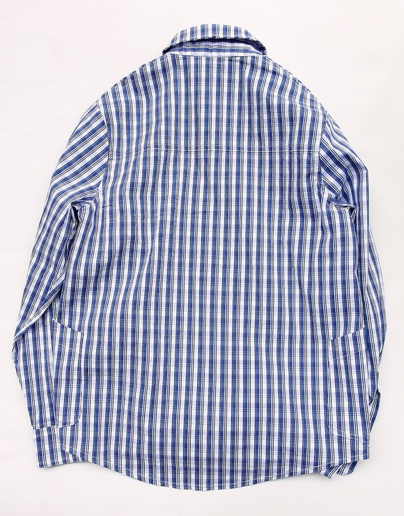 ARBRE ”Stretch Poplin PO Shirt BLUE WHITE”240328 (5)