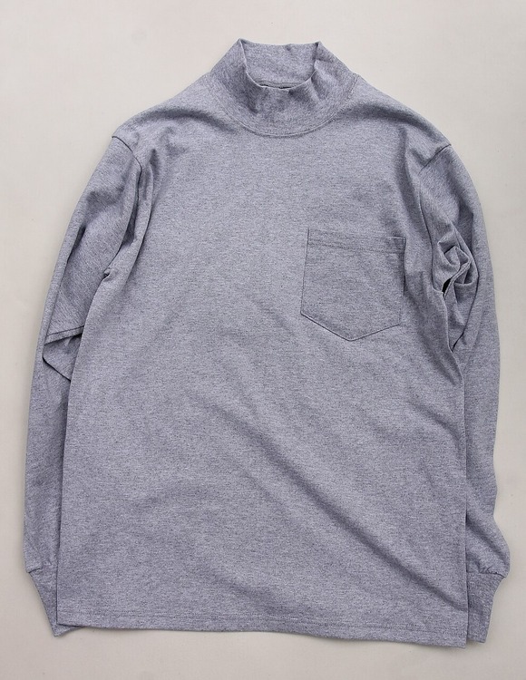 LIFEWEAR ”Mock LS Pkt Basic OX GRAY”230902
