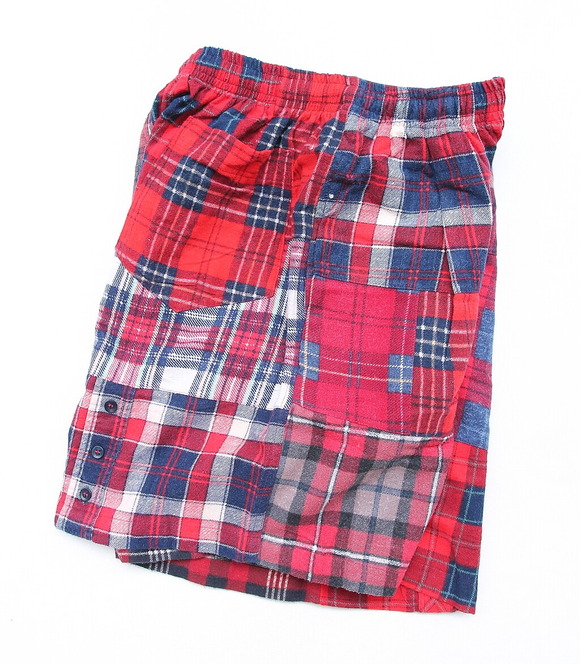 Oddoment ”COUSTOM Flannel Shorts Flannel RED”240304 (2)