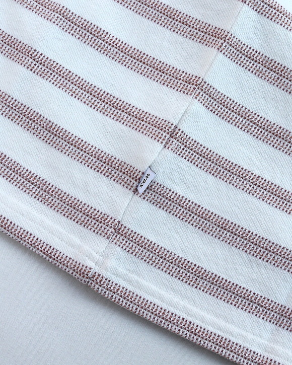 Wax London ”Dean SS T Stitch Stripe ECRU RUST” 260723 (5)