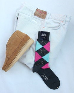 HALISON ”Supima Cotton Srgyle Socks 5D CHARCOAL” (3)