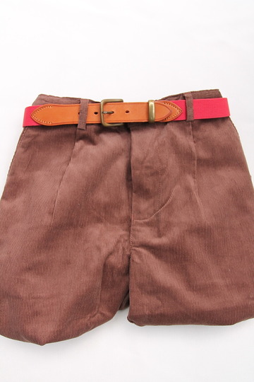 HARDY & PARSONS Ribon Belt Canvas & Leather RED (5)