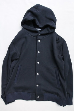 FIDELITY ”Loop Wheel Sweat Snap Parka NAVY” (2)