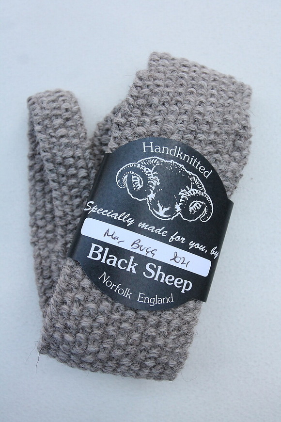 Black Sheep Hand Knit Tie GREY