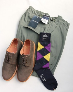 HALISON ”Supima Cotton Srgyle Socks 5D NAVY” (3)