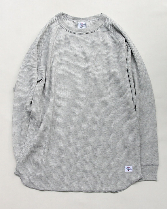 JE MORGAN ”CVC Waffle Round LS T MOKU GRAY”250918