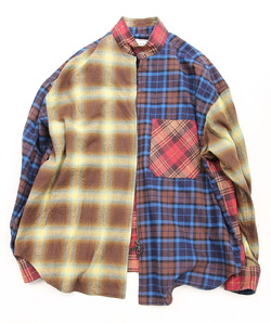 Le Ciel de Harriss ”Check Pattern Band Shirt Jacket AST240929