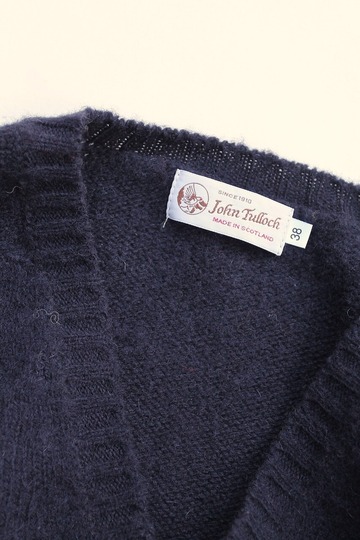 John Tulloch ”Brushed V Neck NAVY”231128 (2)