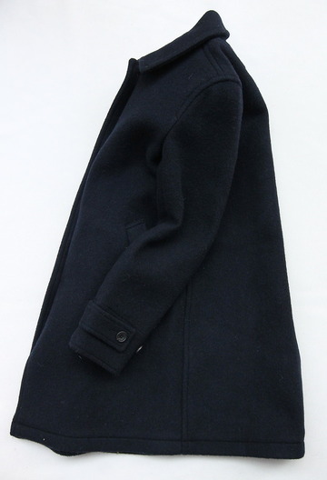 Vincent et Mireille Souten Collar Coat Melton Mossa W NAVY (5)