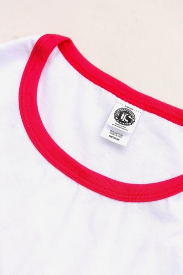 US BLANKS ”Classic Ringer Tee WHITE RED”240418 (2)