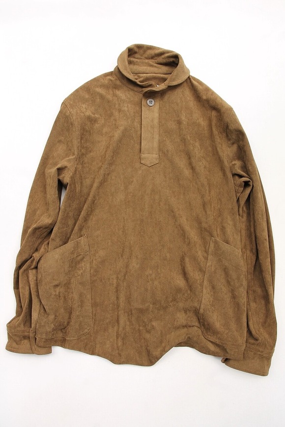 Arbre ”Fake Suede LS PO Shirt OLIVE” 2308026 (2)