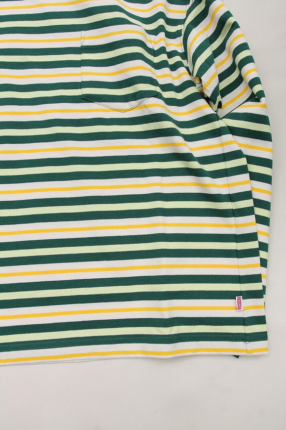 Chums ”HW Border LS T GREEN YELLOW”240810 (3)