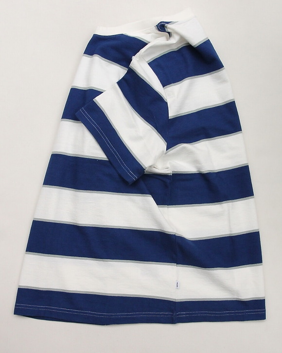 Wax London ”Dean SS T Block Stripe BLUE ECRU”250327 (4)