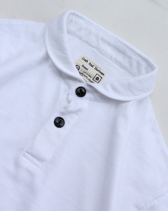 Kepani ”Round Collar Polo WHITE” 260420 (2)