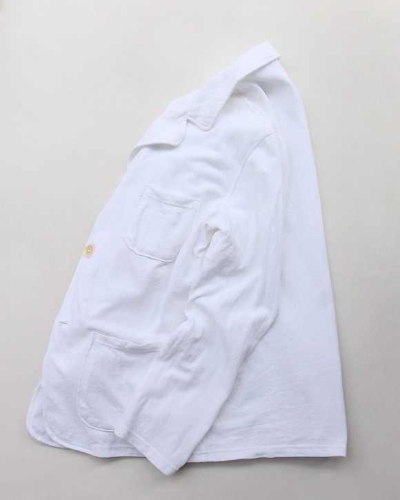 Goodon ”Cotton Pique 3B Jacket WHITE”250528 (4)
