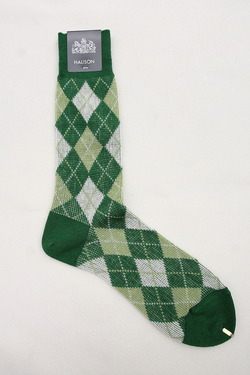 HALISON ”Prep Argyle Socks GREEN” (2)