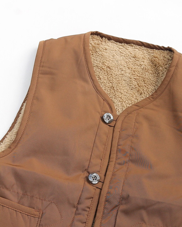 ARMY TWILL ”Pe Weather Reversible Vest BROWN”250919 (2)