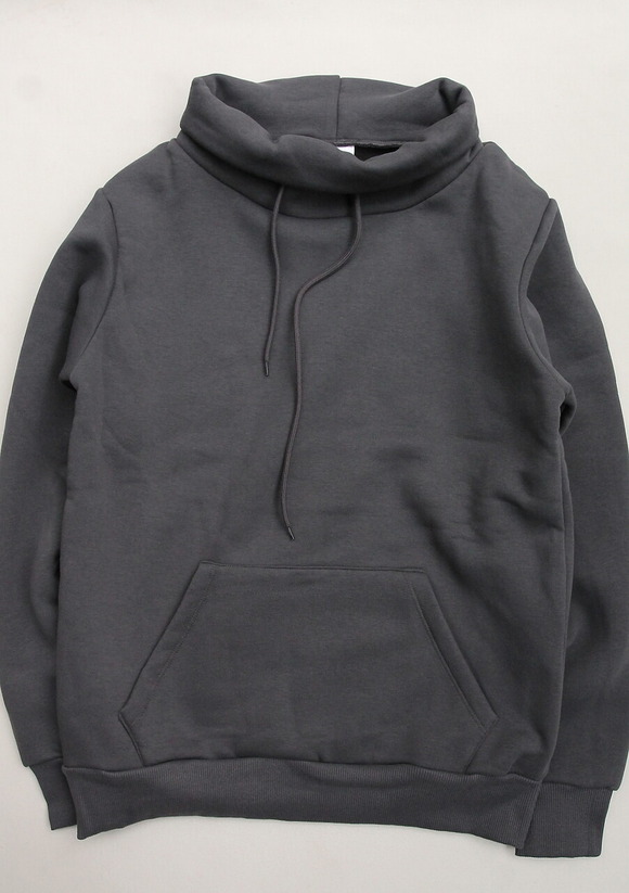 VESTI ”Cotton Fleece Mock Spindle CHARCOAL”