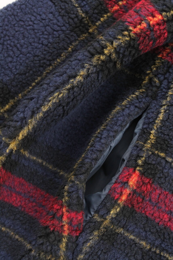 NOUN ”Vest Check RED X NAVY”250127 (5)