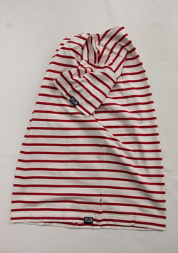 BRETON STRIPE ”A60 Unisex T Shirt NATURAL BORDEAUX” 230220