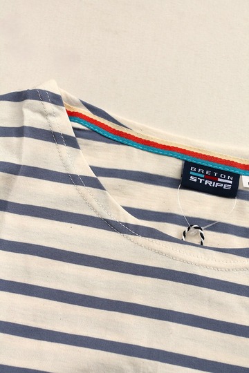 BRETON STRIPE ”A60 Unisex T Shirt JEANS NATURAL” 2302202