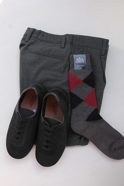 HALISON ”Dralon Argyle Socks 5 Diamond GRAY”