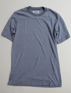 A VONTADE Football Tee BLUE HEATHER