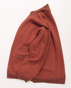 GYMMASTER ”LG Pique Cardigan BROWN MIX”230923 (4)