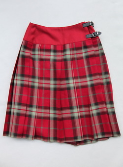 Oneil of Dubrin Wrap Pleat Skirt RED