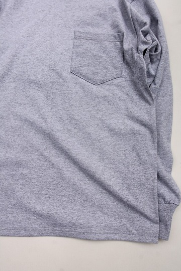 LIFEWEAR ”Mock LS Pkt Basic OX GRAY”230902 (3)