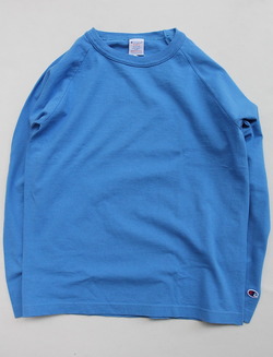 Champion T1011 Raglan Long Sleeve Tee LIGHT BLUE