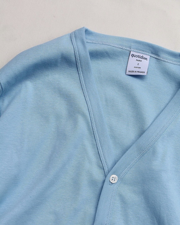 Quotidien ”Smooth Button Cardigan SKY BLUE”250131 (2)
