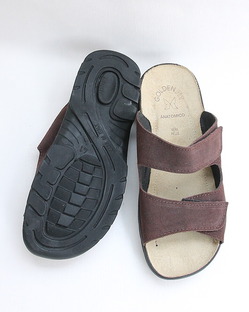 GOLDEN FIT ”Slide SUEDE BROWN” 260514 (5)