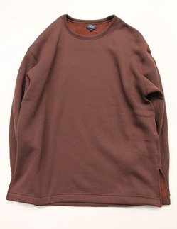 Harriss ”Toscana Cotton Boa Fleece Crew Neck BROWN” (2)