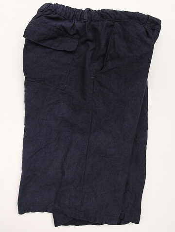 Au Brai Chic BRITAIN ”Work Shorts emblem Irish Linen NAVY” (4)