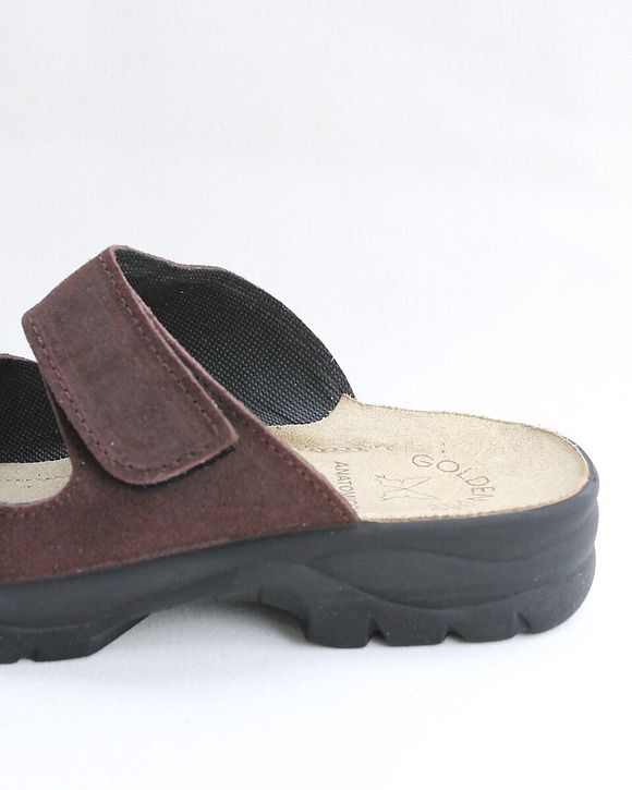 GOLDEN FIT ”Slide SUEDE BROWN” 260514 (6)