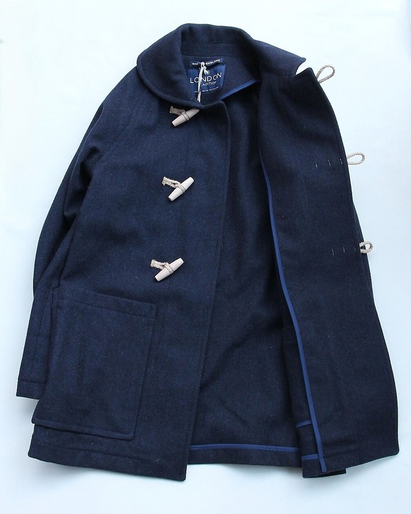 LONDON TRADITION ”CM Raglan Shawl Collar Coat NAVY”251030 (5)