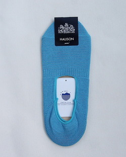 HALISON ”AMERICAN Sea Island Cotton Boat Socks TURQUOISE”