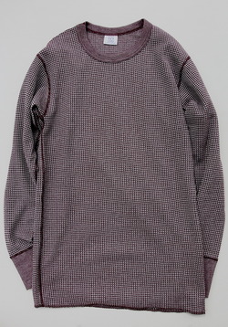 JE MORGAN Crew Neck Thermal MOKU WINE