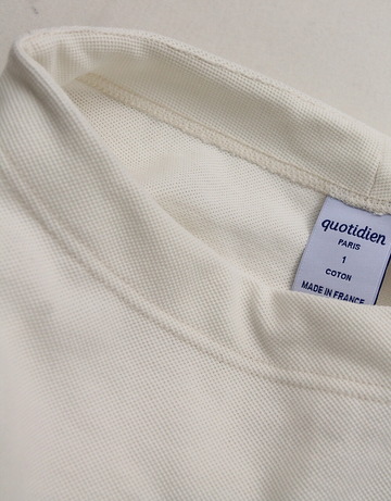 Quotidien ”Cotton Pique Mock Smock NATURAL” (2)