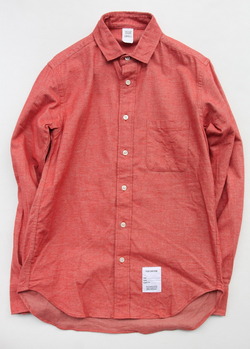 Your Uniform 20s Chambray Shirt Elbow Patch ORANGE