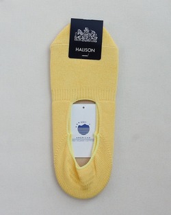 HALISON ”AMERICAN Sea Island Cotton Boat Socks YELLOW”